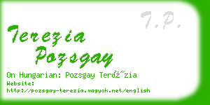 terezia pozsgay business card